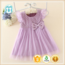 Chinois enfants fête d&#39;anniversaire papillon-manchon robes bébé nourrissons violet vêtements papillon arc fille robe